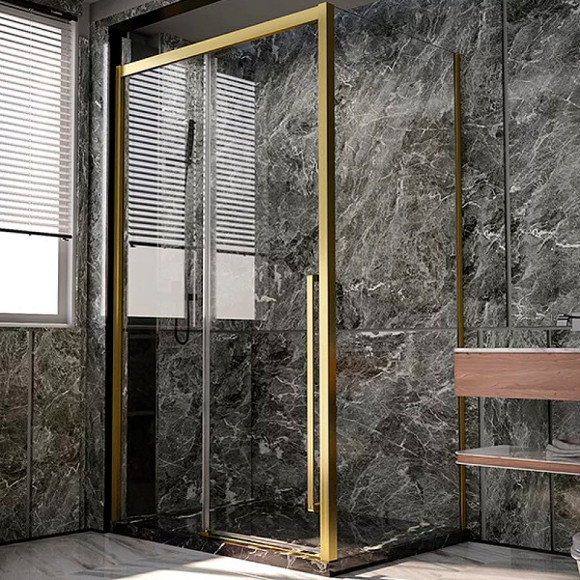 Душевая стенка Veconi Premium Trento SP-30G 100 SP30-G-100-01-C4 профиль Брашированное золото стекло прозрачное Душевая стенка Veconi Premium Trento SP-30G 100 SP30-G-100-01-C4 профиль Брашированное золото стекло прозрачное