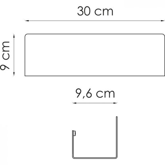 Металлическая полка WasserKRAFT Elbe K-7215 Черная матовая