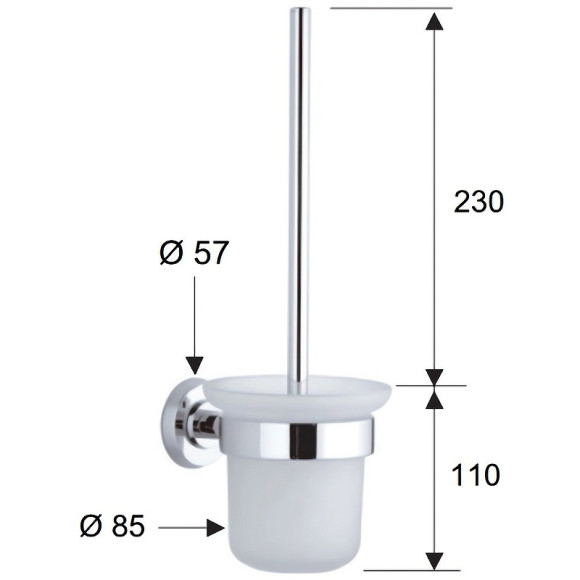 Ершик для унитаза Remer Arte AR66CR Хром