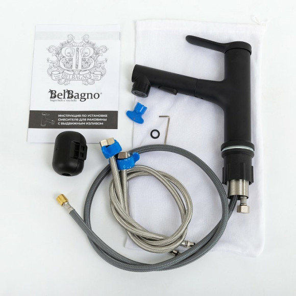 Смеситель для раковины BelBagno BB-LVMD-NERO-W0 Черный матовый Смеситель для раковины BelBagno BB-LVMD-NERO-W0 Черный матовый