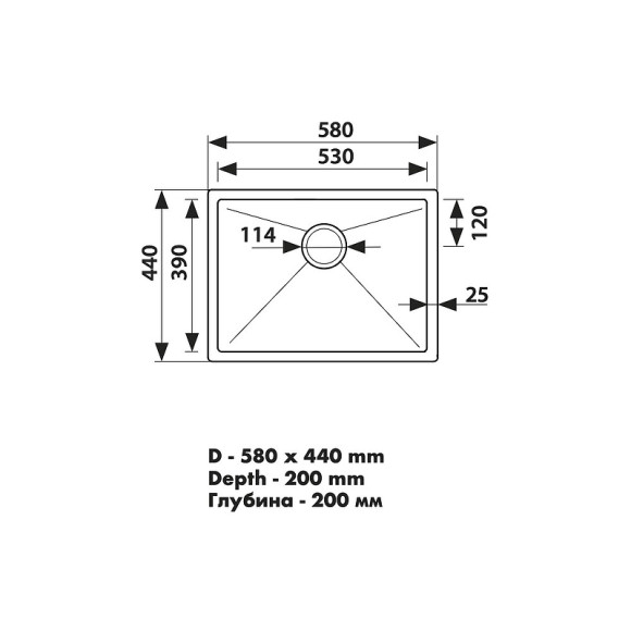Кухонная мойка Kaiser KSM-5844 Silver Кухонная мойка Kaiser KSM-5844 Silver