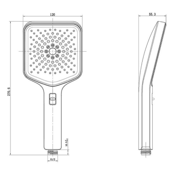 Ручной душ Vincea Inspire VSHN-3I4HMB Черный матовый