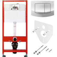 Инсталляция Tece Profil 9400405 для подвесного унитаза с кнопкой смыва