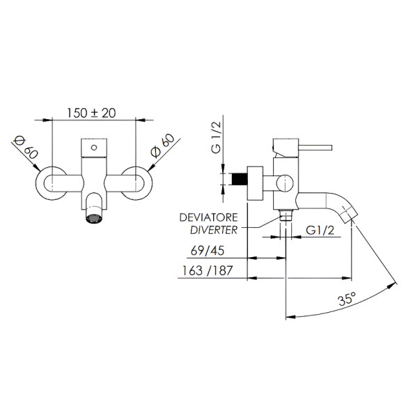 Смеситель для ванны Remer X-Style X05NPO Никель брашированный Смеситель для ванны Remer X-Style X05NPO Никель брашированный