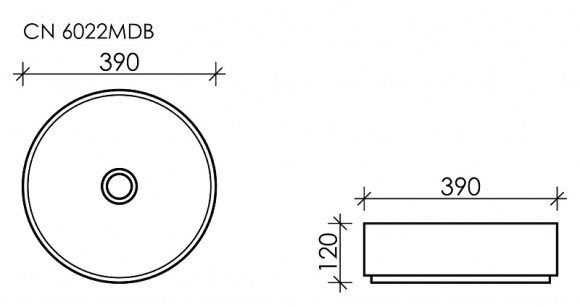 Раковина-чаша Ceramicanova Element 39 CN6022MDB Темно-коричневая матовая Раковина-чаша Ceramicanova Element 39 CN6022MDB Темно-коричневая матовая