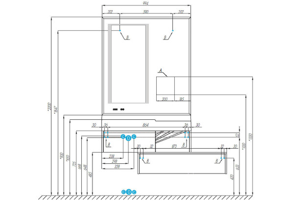 Тумба под раковину Aquaton Сакура 100 1A234901SKW80 подвесная Ольха наварра Белый глянец
