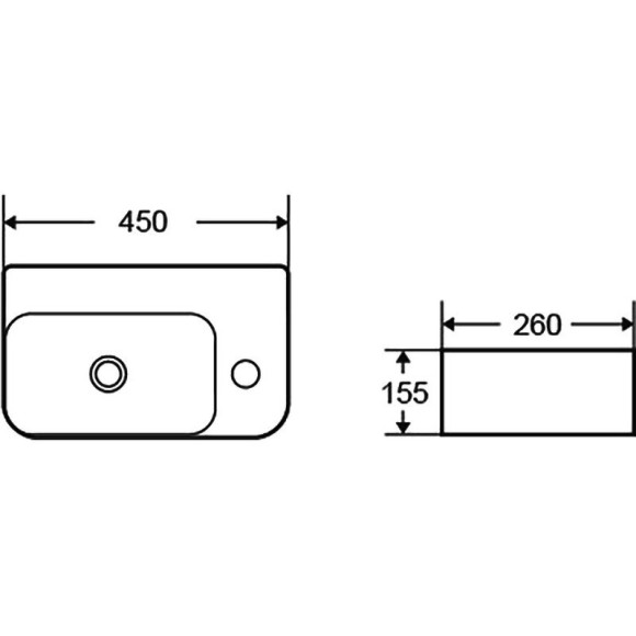 Раковина WeltWasser Aisbach 5117 R 45 10000003971 Белый глянец Раковина WeltWasser Aisbach 5117 R 45 10000003971 Белый глянец