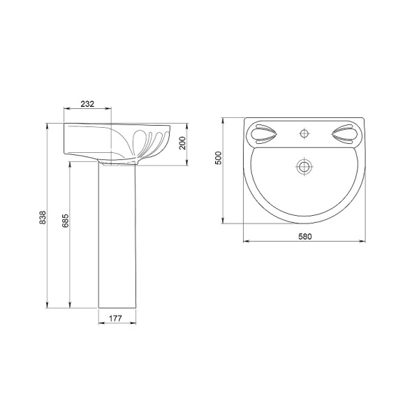Раковина Santeri Лотос 60 1.3110.6.S00.10B.0 Белая Раковина Santeri Лотос 60 1.3110.6.S00.10B.0 Белая