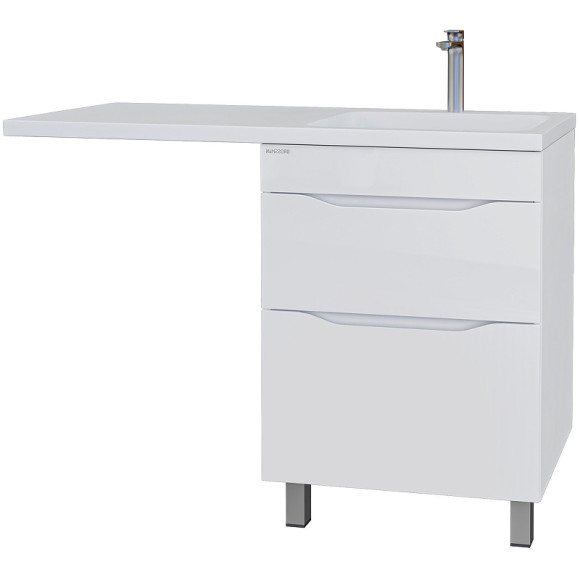 Раковина Grossman Madera Камилла 110 R 1101032 с местом под стиральную машину Белая Раковина Grossman Madera Камилла 110 R 1101032 с местом под стиральную машину Белая