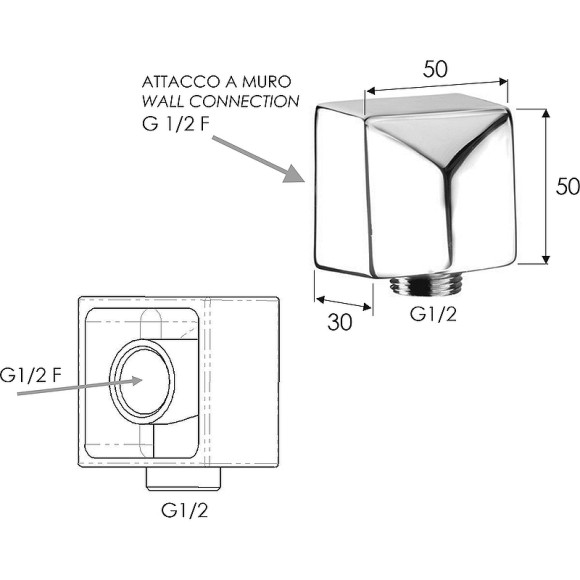 Шланговое подключение Remer 309S Хром Шланговое подключение Remer 309S Хром