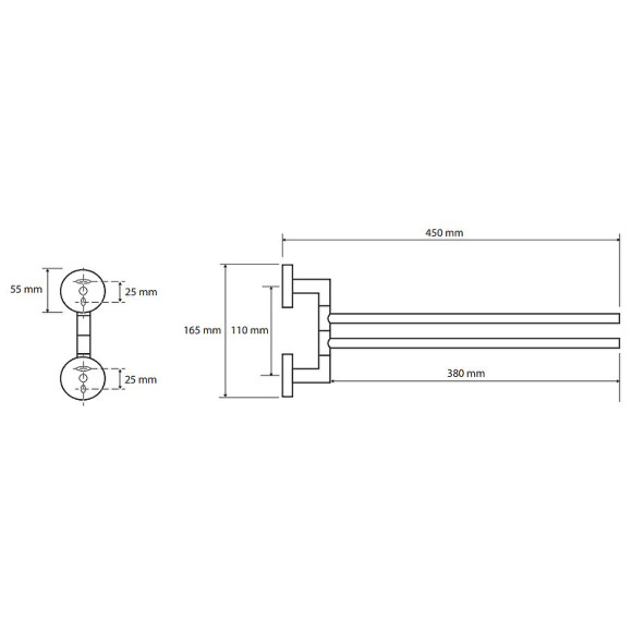 Полотенцедержатель Bemeta Omega 104204102 поворотный Хром Полотенцедержатель Bemeta Omega 104204102 поворотный Хром