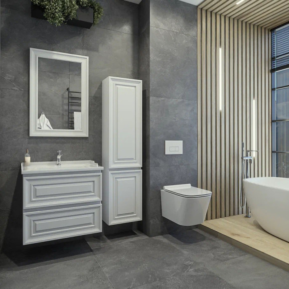 Тумба под раковину Caprigo Ponza 70 13520-В231 подвесная Белая матовая