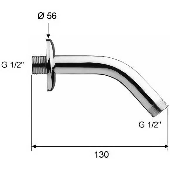 Кронштейн для верхнего душа Remer 342 Хром Кронштейн для верхнего душа Remer 342 Хром