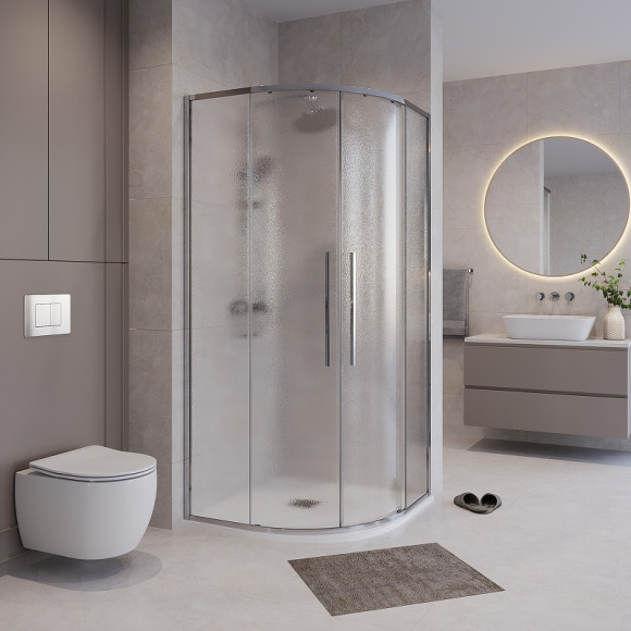 Душевой уголок Niagara Nova 80х80 NG-3625-34 профиль Хром стекло шиншилла Душевой уголок Niagara Nova 80х80 NG-3625-34 профиль Хром стекло шиншилла