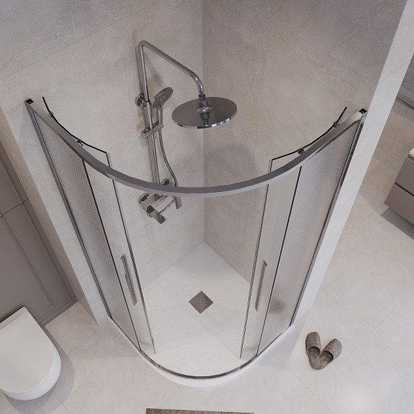 Душевой уголок Niagara Nova 80х80 NG-3625-34 профиль Хром стекло шиншилла Душевой уголок Niagara Nova 80х80 NG-3625-34 профиль Хром стекло шиншилла