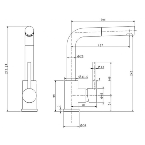 Смеситель для кухни Paulmark Kassel Ka214311-401TB Антрацит
