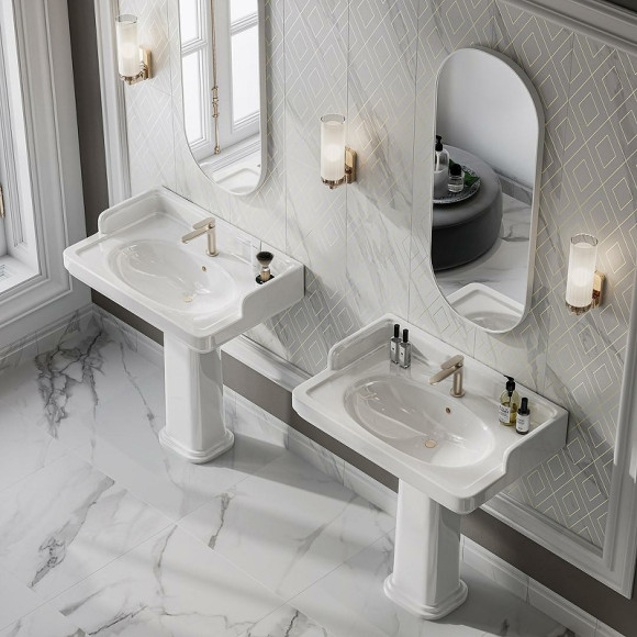 Раковина Kerama Marazzi Pompei 80 PO.wb.80 Белая глянцевая Раковина Kerama Marazzi Pompei 80 PO.wb.80 Белая глянцевая