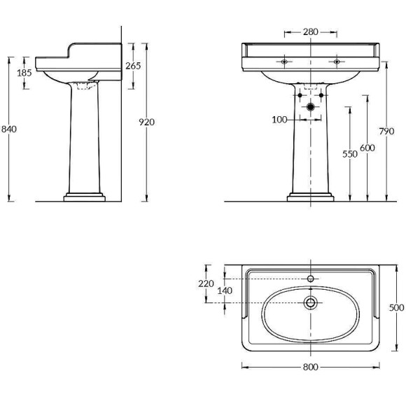 Раковина Kerama Marazzi Pompei 80 PO.wb.80 Белая глянцевая Раковина Kerama Marazzi Pompei 80 PO.wb.80 Белая глянцевая