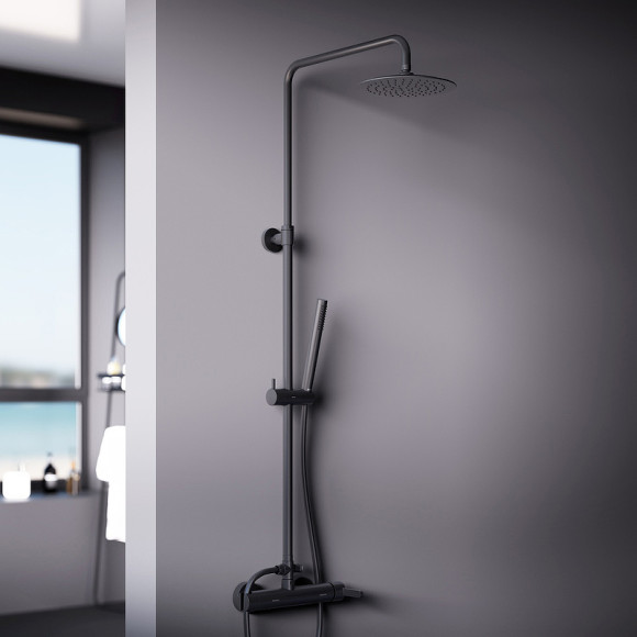 Душевая система Damixa Scandinavian Pure 936710300 Черная матовая
