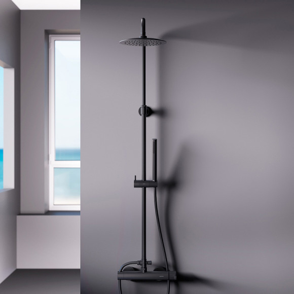 Душевая система Damixa Scandinavian Pure 936710300 Черная матовая