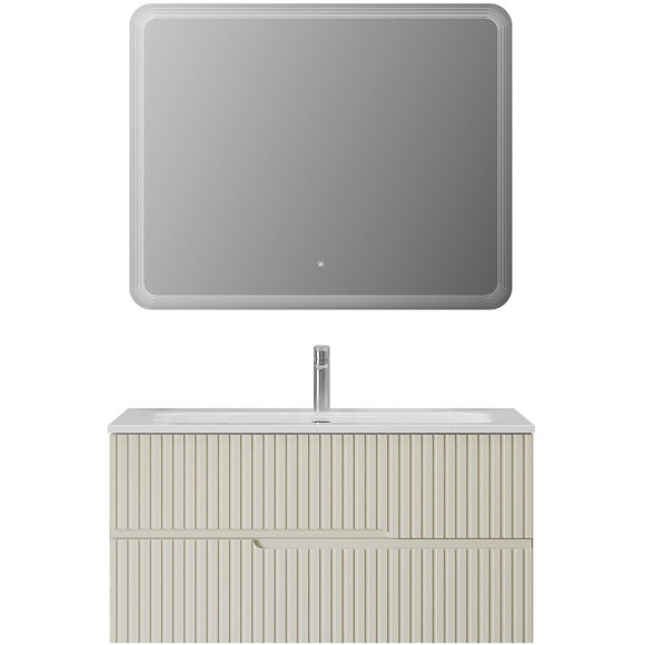 Тумба под раковину Cezares Duet-N 100 DUET-N-1000-2C-SO-AS-P подвесная Альпака брашированная