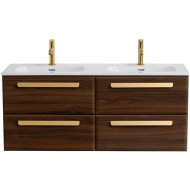 Тумба под раковину Cezares Eco-Cer-N 120 ECO-CER-N-1200-4C-SO-2-NCS-P подвесная Орех шоколад Софт без ручек