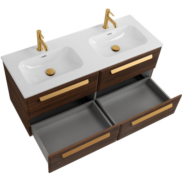 Тумба под раковину Cezares Eco-Cer-N 120 ECO-CER-N-1200-4C-SO-2-NCS-P подвесная Орех шоколад Софт без ручек