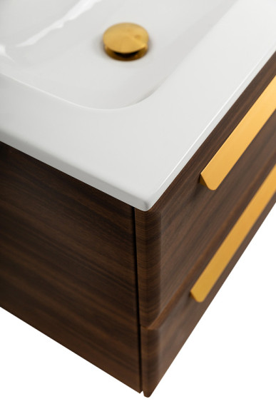 Тумба под раковину Cezares Eco-Cer-N 120 ECO-CER-N-1200-4C-SO-2-NCS-P подвесная Орех шоколад Софт без ручек