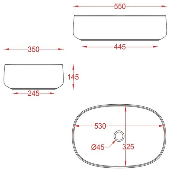 Раковина-чаша Artceram Cognac 55 COL003 39 00 Cocoa