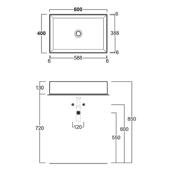 Раковина-чаша Simas Agile 60 AG60 bi Белая Раковина-чаша Simas Agile 60 AG60 bi Белая