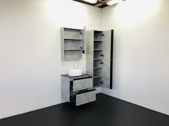 Тумба с раковиной Comforty Эдинбург 60-2 00-00005701 подвесная Бетон светлый Тумба с раковиной Comforty Эдинбург 60-2 00-00005701 подвесная Бетон светлый