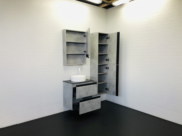 Тумба с раковиной Comforty Эдинбург 60-2 00-00005701 подвесная Бетон светлый Тумба с раковиной Comforty Эдинбург 60-2 00-00005701 подвесная Бетон светлый