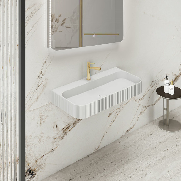 Раковина Vincea 75 VWB-6SG75MW Белая матовая Раковина Vincea 75 VWB-6SG75MW Белая матовая