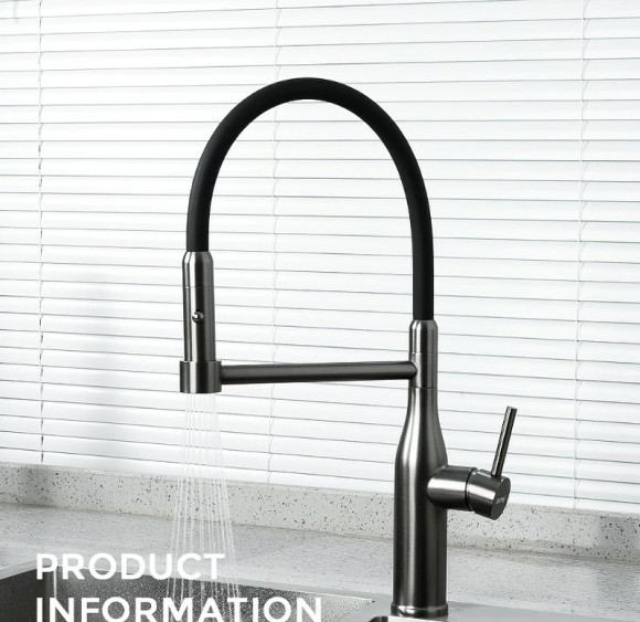 Смеситель для кухни Gappo G4398-51 Графит Черный