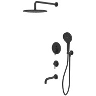 Душевая система Whitecross Y black YSET07TOPBL Черная матовая