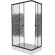 Душевой уголок Niagara Eco 100х80 NG-018-14Q BLACK профиль Черный стекло прозрачное с рисунком Душевой уголок Niagara Eco 100х80 NG-018-14Q BLACK профиль Черный стекло прозрачное с рисунком
