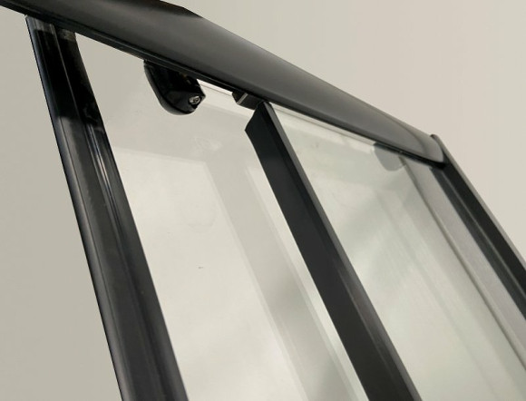 Душевой уголок Niagara Eco 100х80 NG-018-14Q BLACK профиль Черный стекло прозрачное с рисунком Душевой уголок Niagara Eco 100х80 NG-018-14Q BLACK профиль Черный стекло прозрачное с рисунком