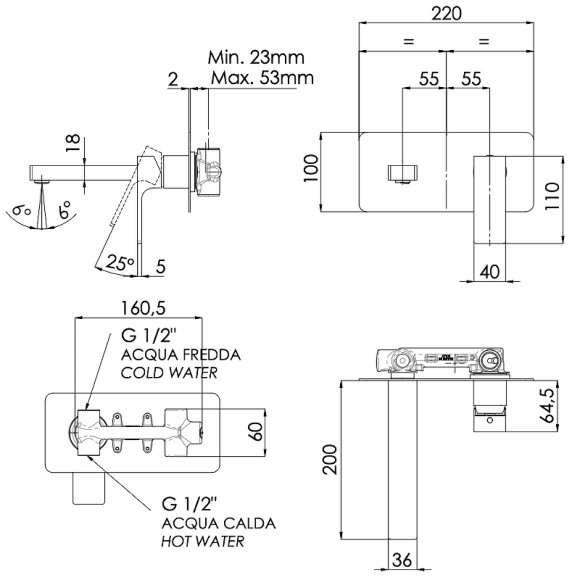 Смеситель для раковины Remer Absolute AU15DO Золото глянцевое Смеситель для раковины Remer Absolute AU15DO Золото глянцевое