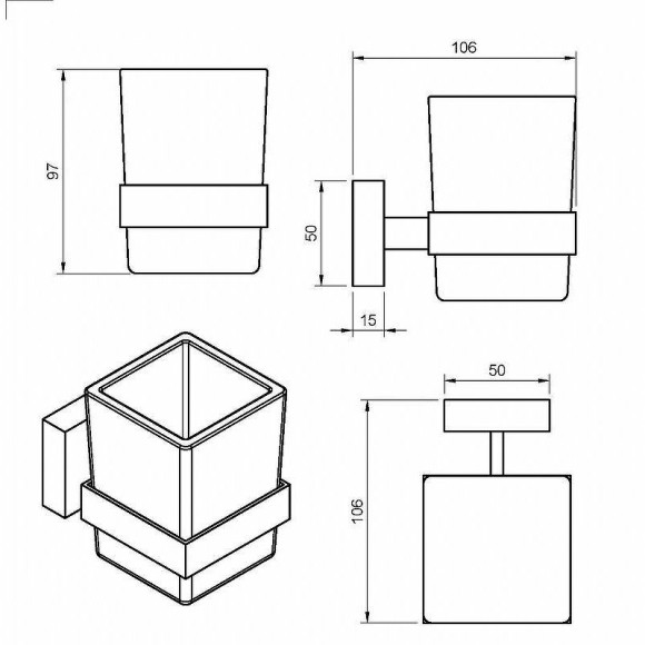 Стакан для зубных щеток Cezares Prizma PRIZMA-TUMS-03/24 Золото 24 карат Стакан для зубных щеток Cezares Prizma PRIZMA-TUMS-03/24 Золото 24 карат