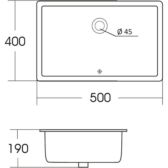 Раковина Orange 50 B02-500W Белая глянцевая Раковина Orange 50 B02-500W Белая глянцевая
