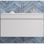 Тумба под раковину Velvex Pulsus 100 tp.PUL.PUL.100.1Y подвесная Белая глянцевая