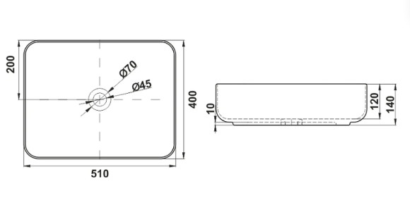 Раковина-чаша Jorno Melana 51 MLN-320353MB Черная матовая