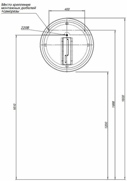 Зеркало Allen Brau Infinity 60 1.21022.BL с подсветкой Черное с сенсорным выключателем Зеркало Allen Brau Infinity 60 1.21022.BL с подсветкой Черное с сенсорным выключателем