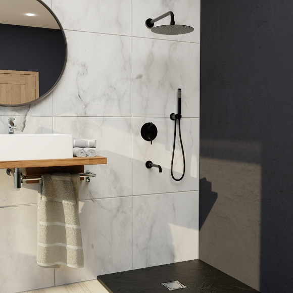 Душевая система RGW Shower Panels SP-55B 51140855-04 Черная матовая Душевая система RGW Shower Panels SP-55B 51140855-04 Черная матовая