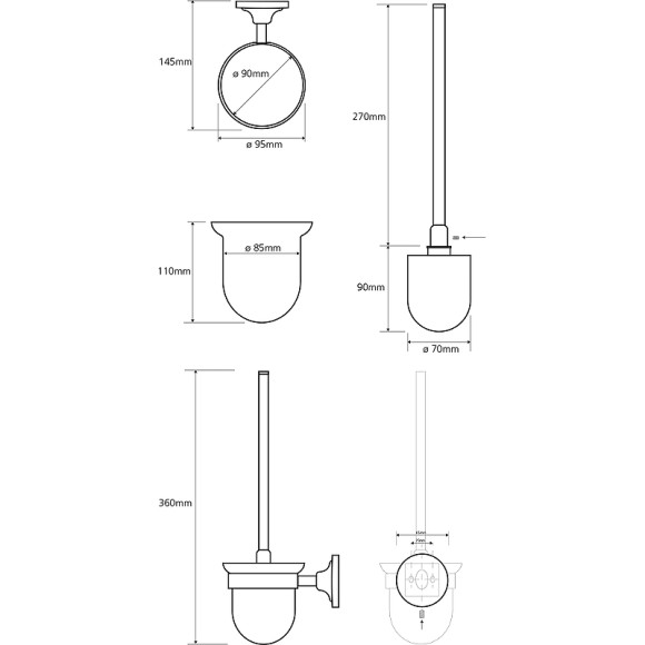 Ершик для унитаза Bemeta Retro Gold and Сhrom 144213018 Золото Хром Ершик для унитаза Bemeta Retro Gold and Сhrom 144213018 Золото Хром