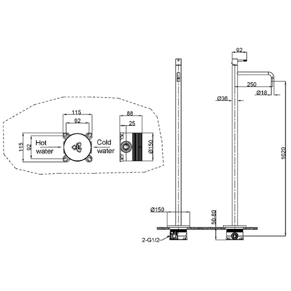 Смеситель для раковины Boheme Uno 107-CR Хром