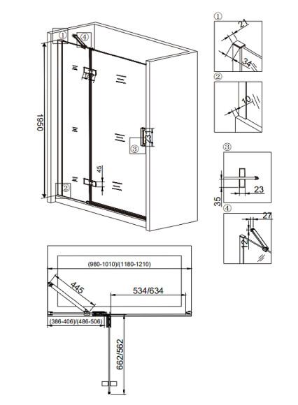 Душевая дверь Veconi Vianno VN-64 120 VN64-120-01-19C3 профиль Хром стекло прозрачное Душевая дверь Veconi Vianno VN-64 120 VN64-120-01-19C3 профиль Хром стекло прозрачное