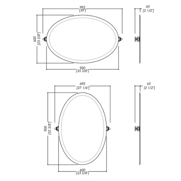 Зеркало Devon&Devon Beauty 70 DEBEAUTYCR Хром