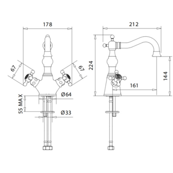 Смеситель для раковины Migliore Arcadia 18390 Хром