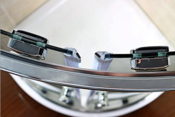 Душевой уголок Cezares Pratico R-2 90x90 PRATICO-R-2-90-P-Cr профиль Хром стекло рифленое